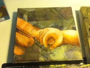 This one is not done yet, but I just love the feeling of those little fingers curled around mine. <3