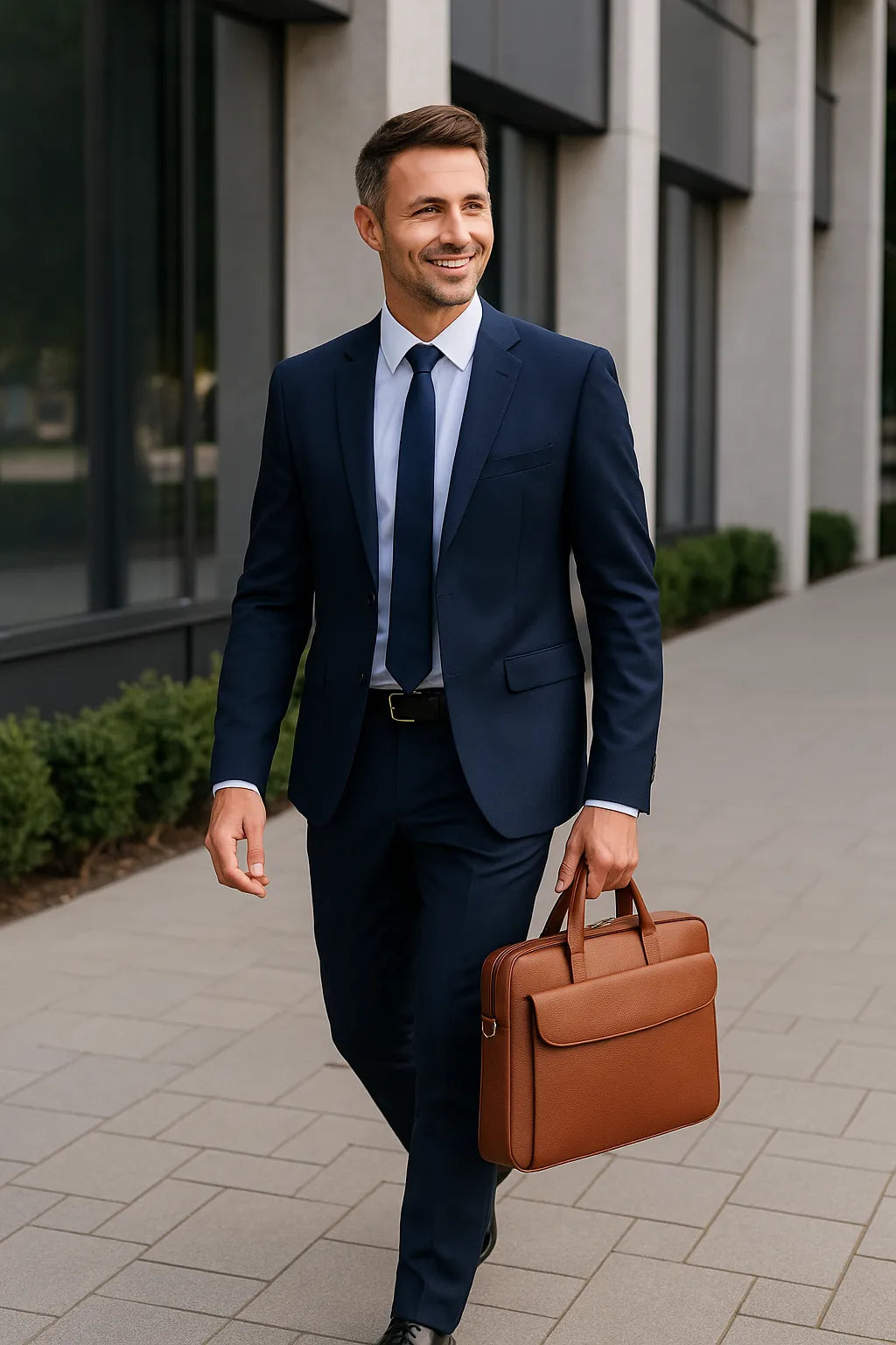 Riuscito Elegance Laptop Bag in Tan