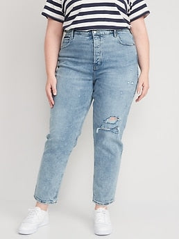 Curvy Extra High-Waisted Cut-Off Wide-Leg Jeans