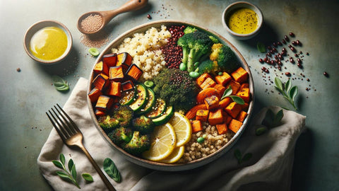 Bowl de Buddha aux légumes rôtis et quinoa