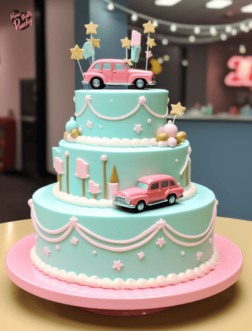 sock hop diner 1950s car retro cake design 2 tier cakes decorating fifties