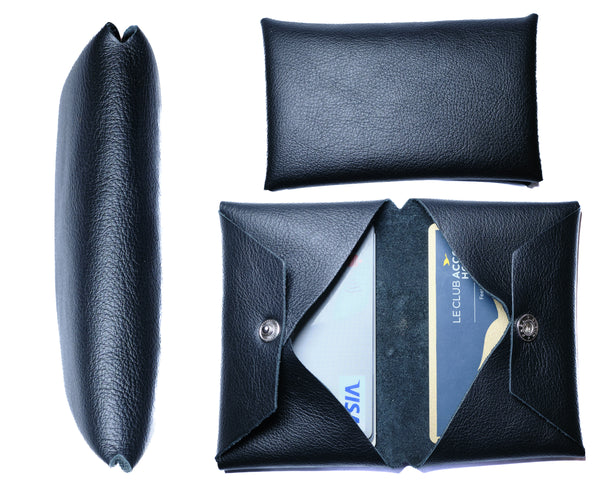 Leather Minimalist Bifold Wallet for Men and Women