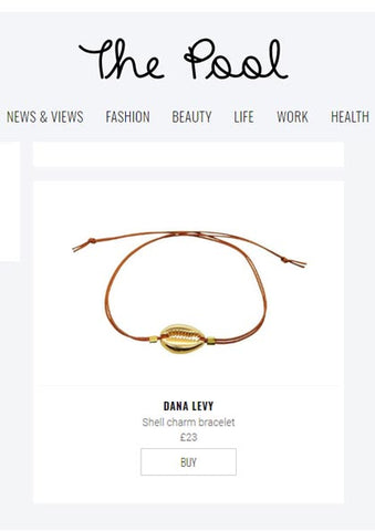 The Pool Website Featuring Dana Levy Midas Seashell Charm Cord Bracelet 