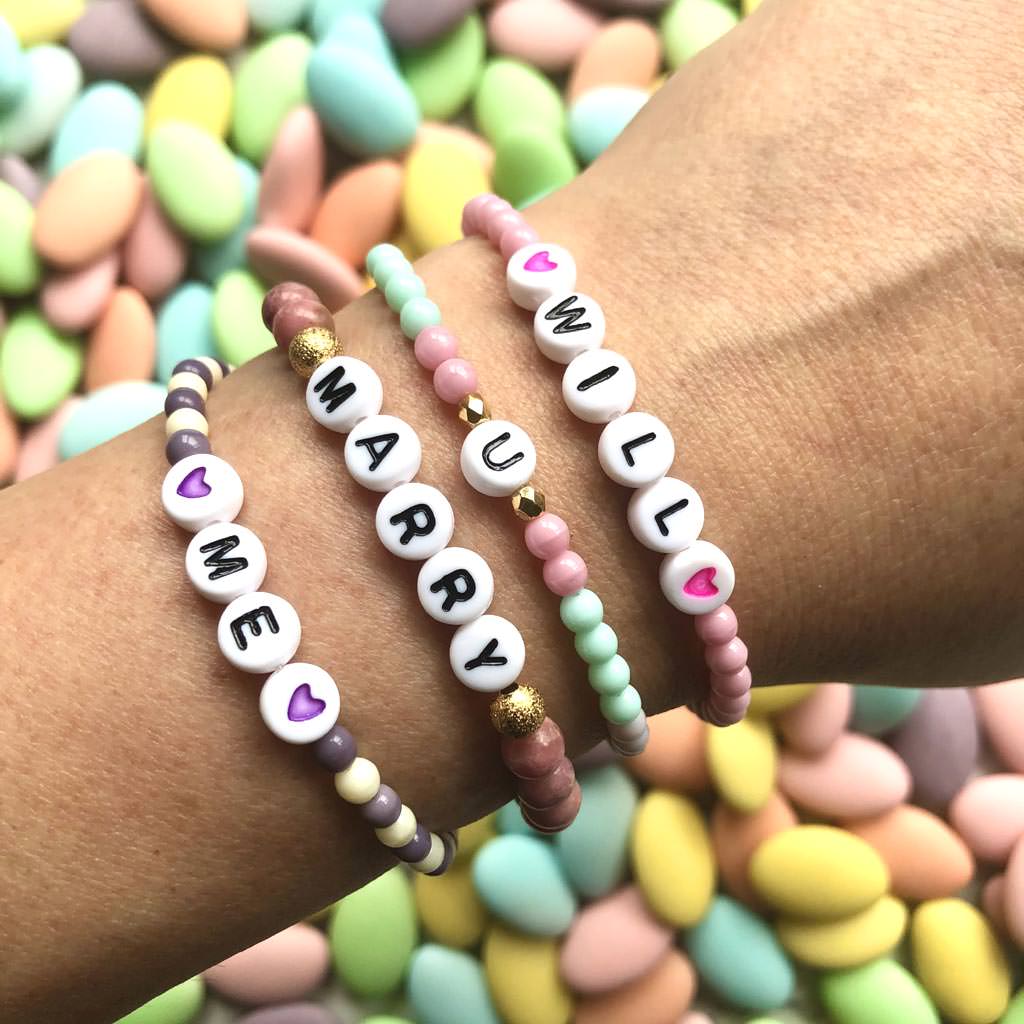 Custom Letter Bracelet Personalized Bead Bracelet Custom - Etsy | Bracelets  handmade beaded, Diy bracelet designs, Charm bracelets for girls