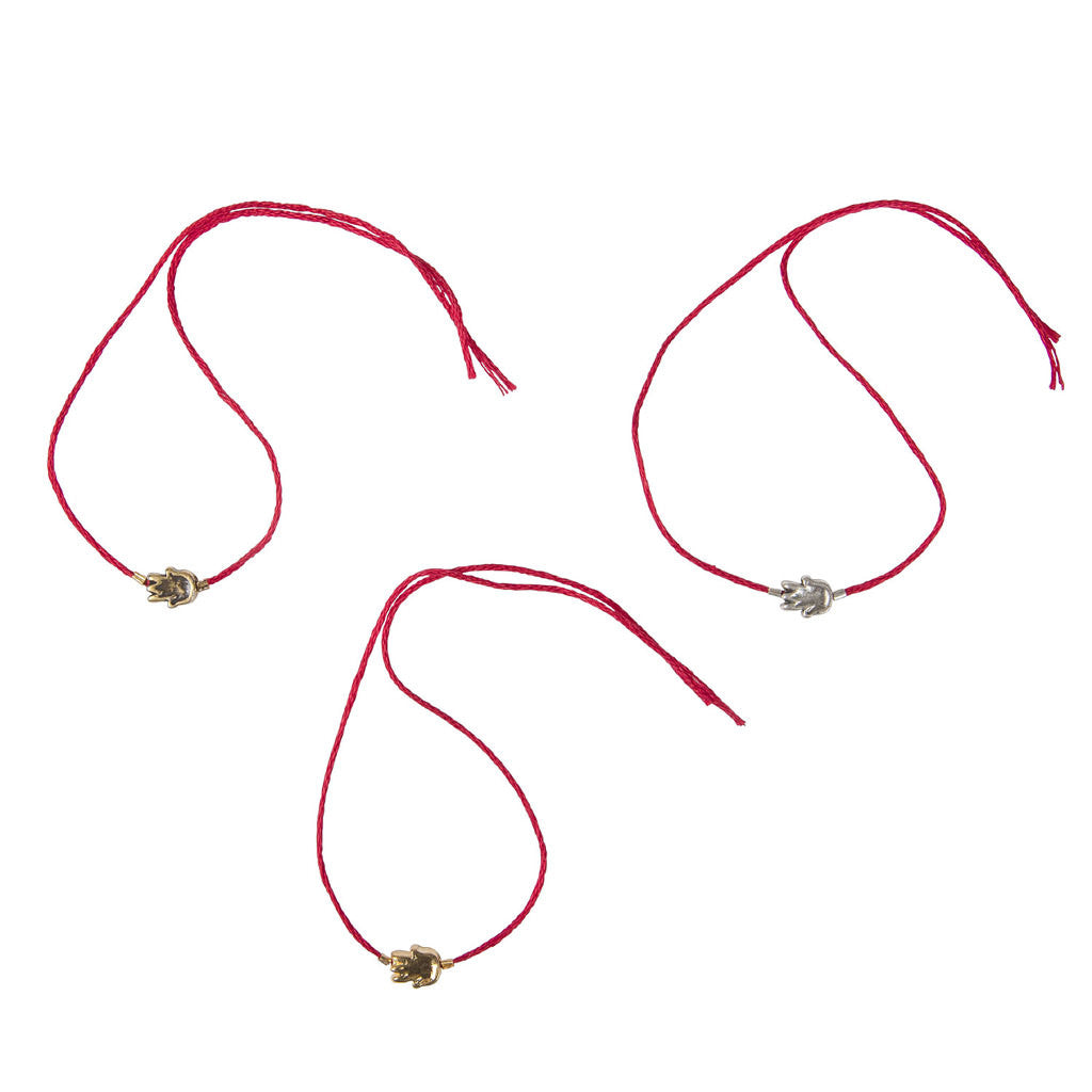 Mini Hamsa Hand Charm Red String Bracelet | Dana Levy Ltd