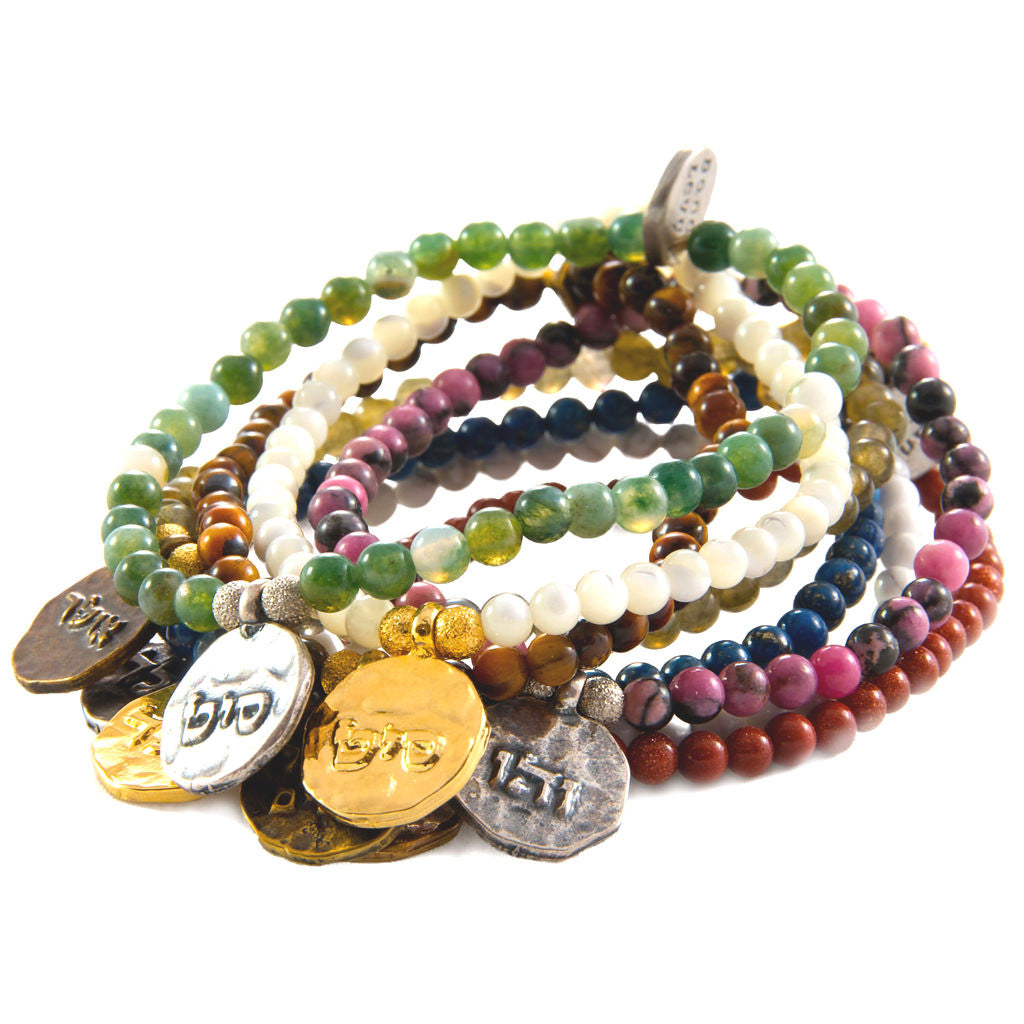 Kabbalah Blessing Token Charm Gemstone Bracelet | Dana Levy Ltd