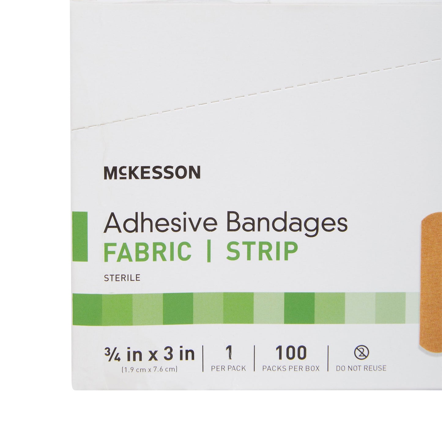 McKesson Tan Adhesive Strip, 3/4 x 3 Inch, 2400 ct