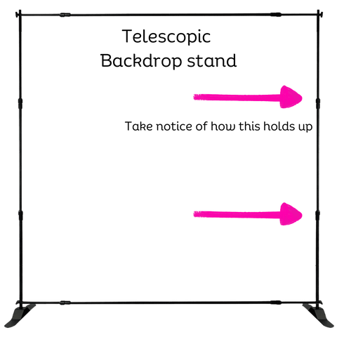 Telescopic backdrop stand