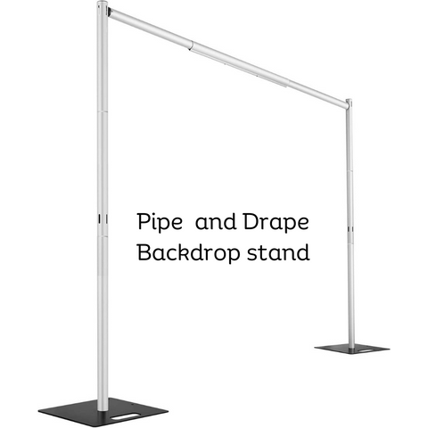 Pipe and drap backdrop stand