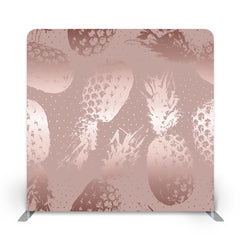 rose gold pineapple tension fabric photo booth backdrop