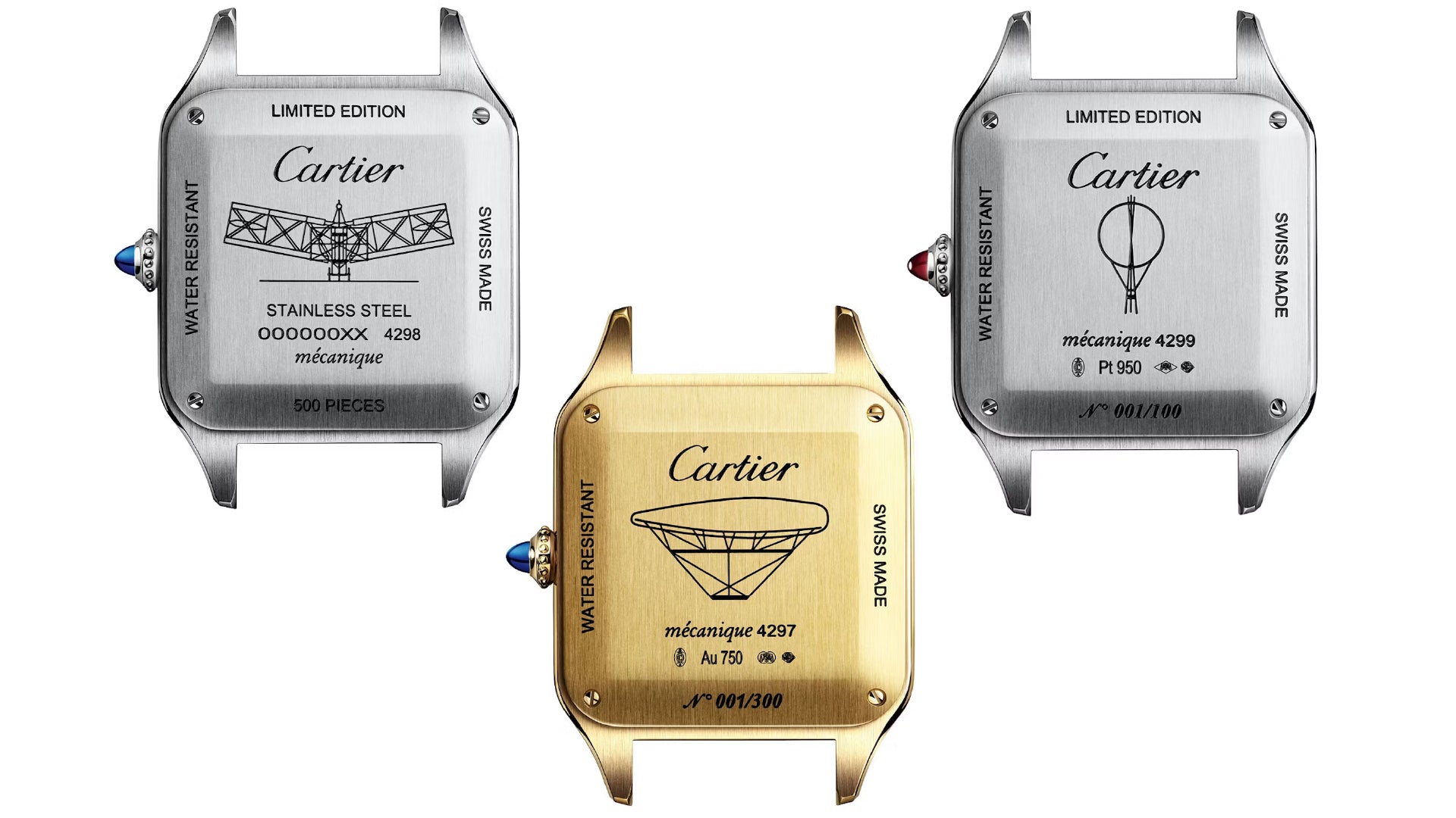 2020 Cartier Santos-Dumont limited edition watch case back