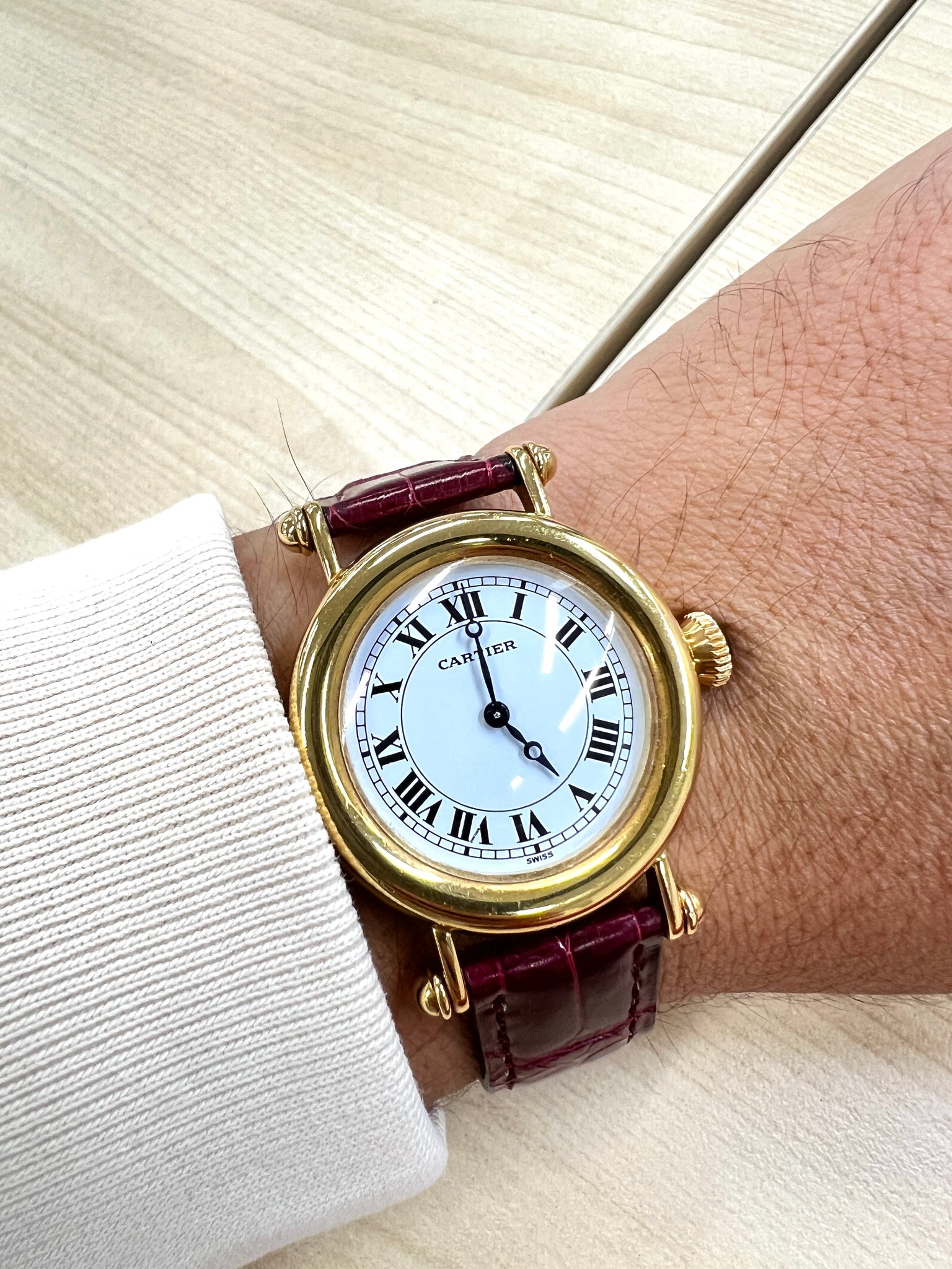 Cartier Diabolo watch, SM size, how it looks on the wrist