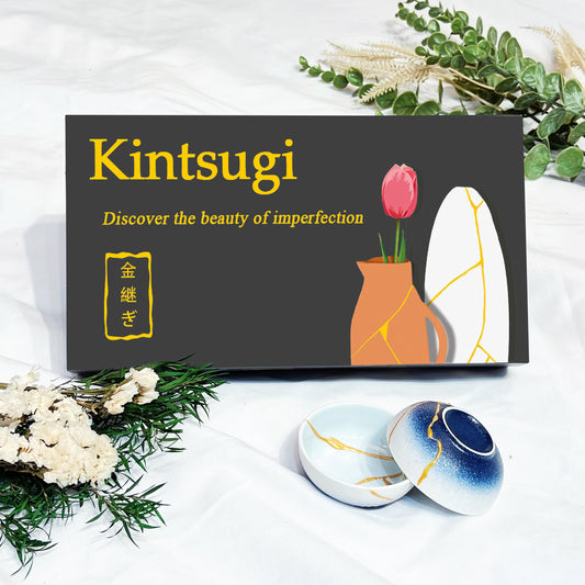 Kintsugi Repair Kit, Repair Your Meaningful Pottery with Gold Powder 50ml  Glue, Japanese KINTSUGI Ceramic Repair Starter Kit- an Practice Ceramic  Cups Free for Kintsukuroi Beginner