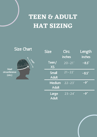 Teen & Adult Hat Sizing