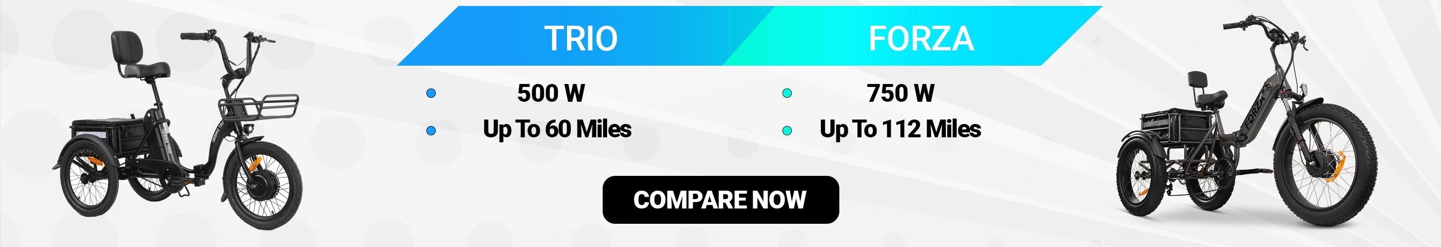 TRIO compare Forza Trikes