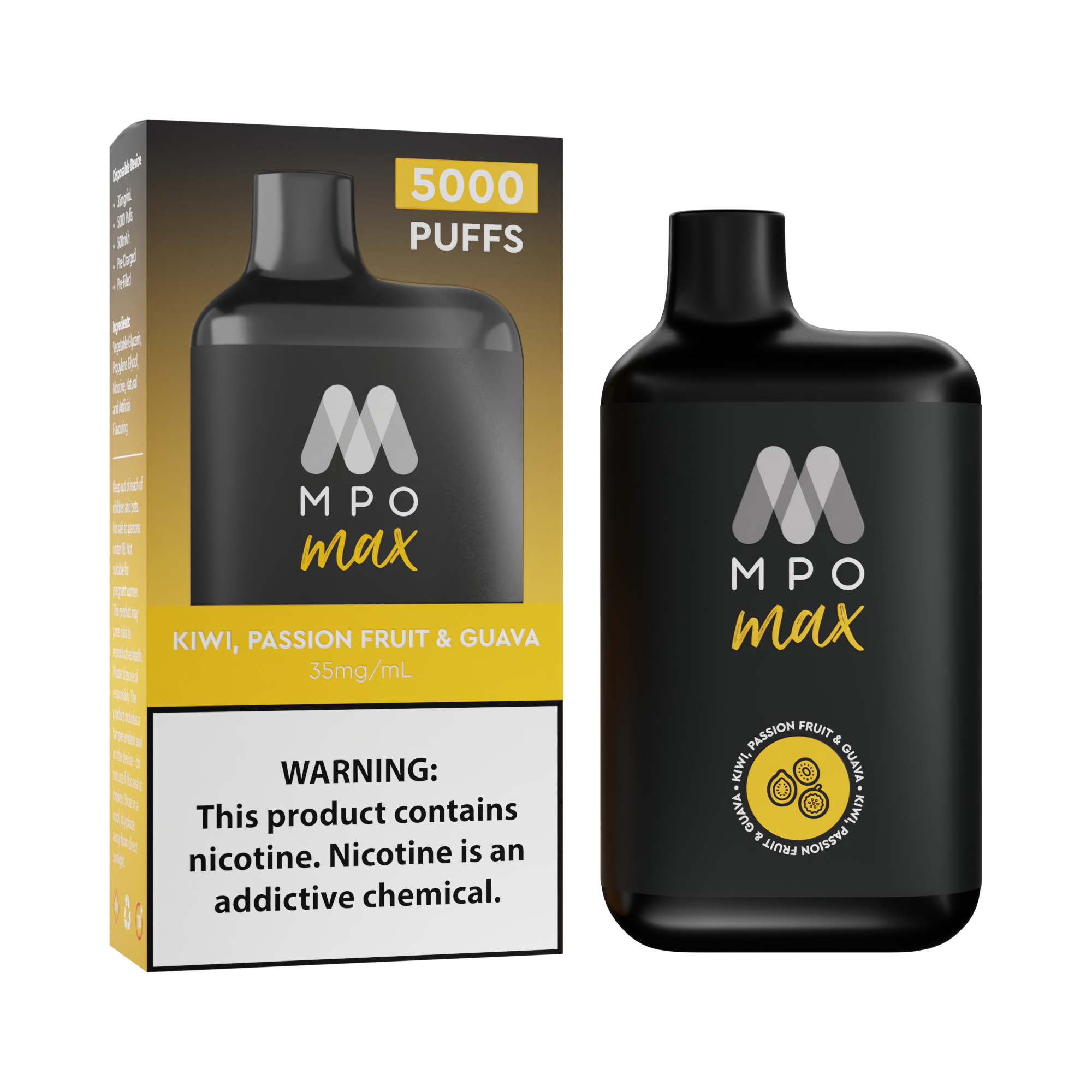 Max (5000 Puffs) - Kiwi, Passion Fruit & Guava