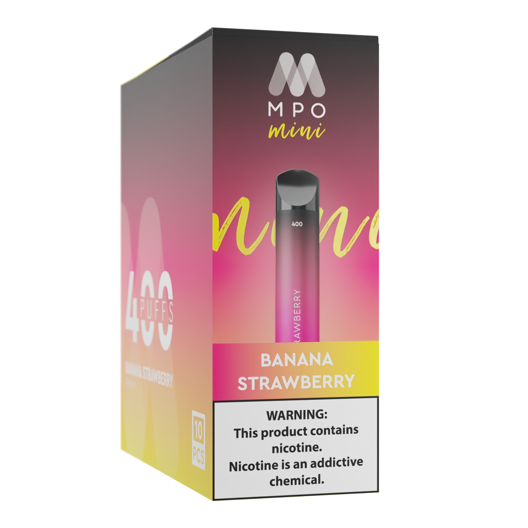 Mini (400 Puffs) - Banana Strawberry (10 Pack)