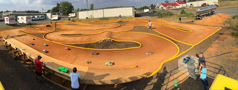 A wide-angle view of our old outdoor rc track