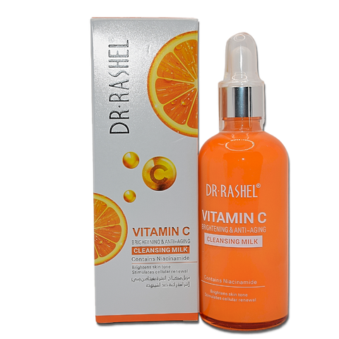 Dr Rashel Vitamin C Cleansing Milk: This stable, potent vitamin c  boost for all skin types encourages collagen production, brightens skin tone and stimulates cellular renewal. It is designed to make the skin feel and look young, nourishing it with a palate of salutary elements. The well-balanced formula and anti-ageing properties of the lotion help wipe away the years.