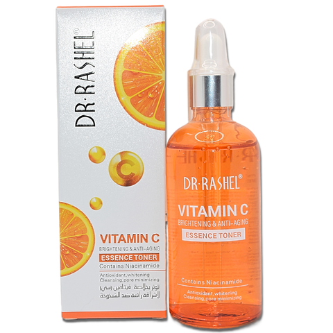 Dr Rashel Vitamin C Essence Toner: The best vitamin c toner, guaranteed. Our powerful vitamin c toner helps protect your skin from antioxidants, free radicals, and can even help sunburn damaged skin. This anti ageing rejuvenator is packed full of natural and organic ingredients which help your skin to look and feel soft, youthful, and vibrant the first time you use it.