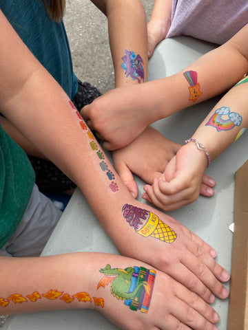 Temporary tattoos at The Imagination Spot