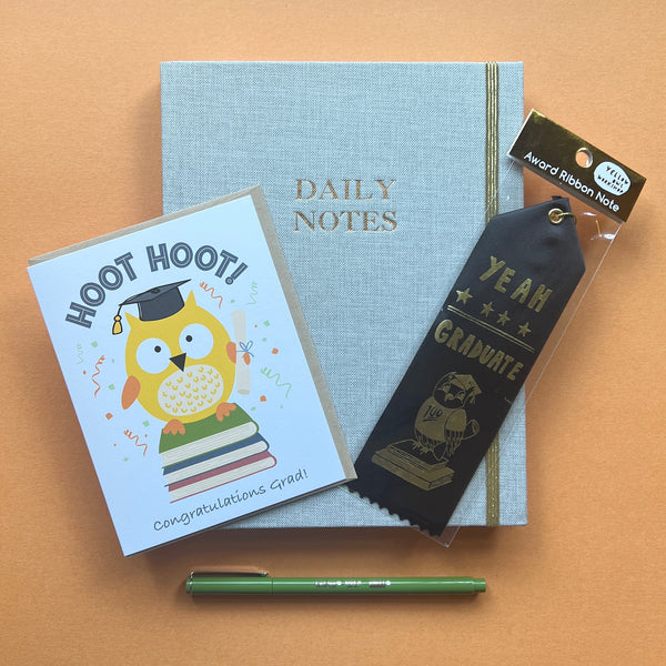 Graduation gifts - Notebook, bookmark, card and pen 