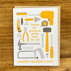 Tools for life Father's Day Card - The Imagination Spot