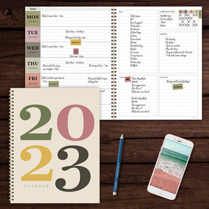 2023 Colors of the Season Large Daily Weekly Monthly Planner