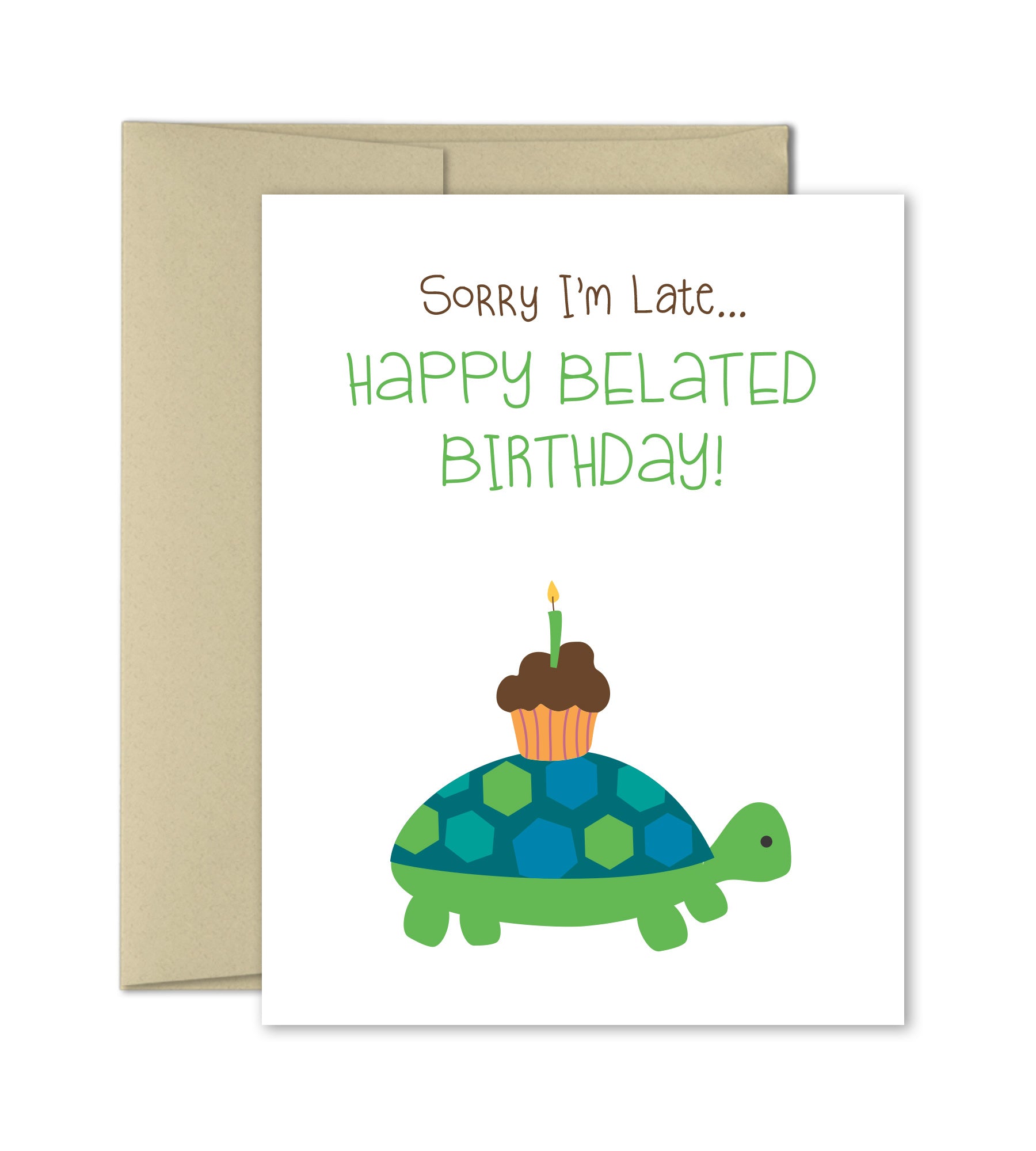 Belated Birthday Card - Card Design Template