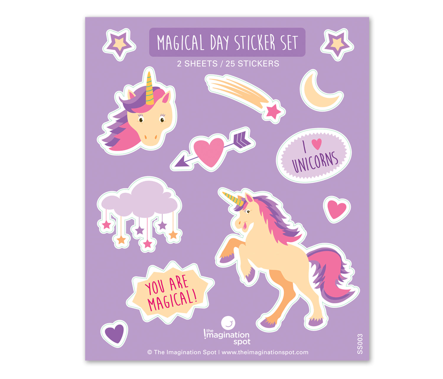 unicorn rainbow sticker set the imagination spot