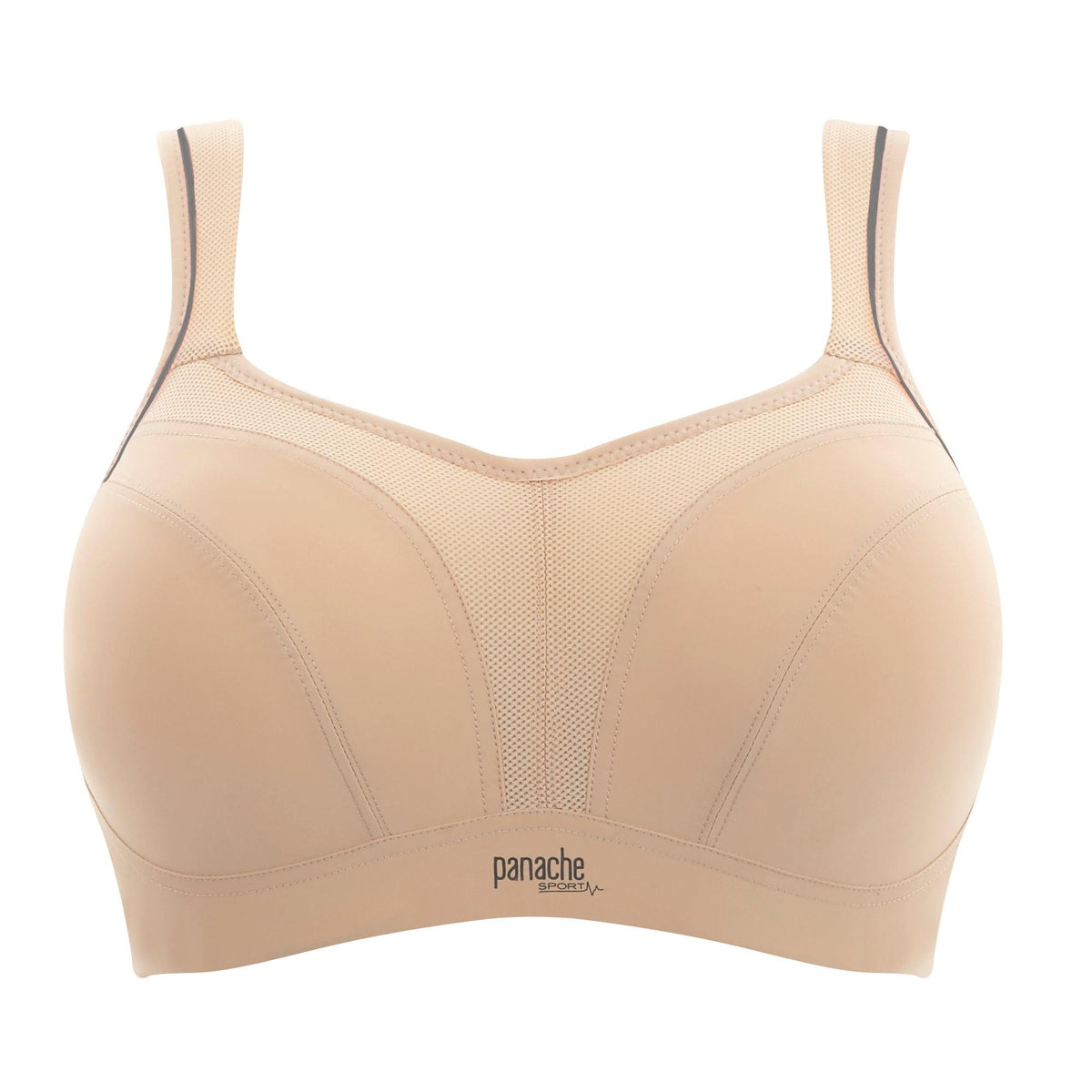 Panache Underwired Sports Bra, Grey Marl at John Lewis & Partners