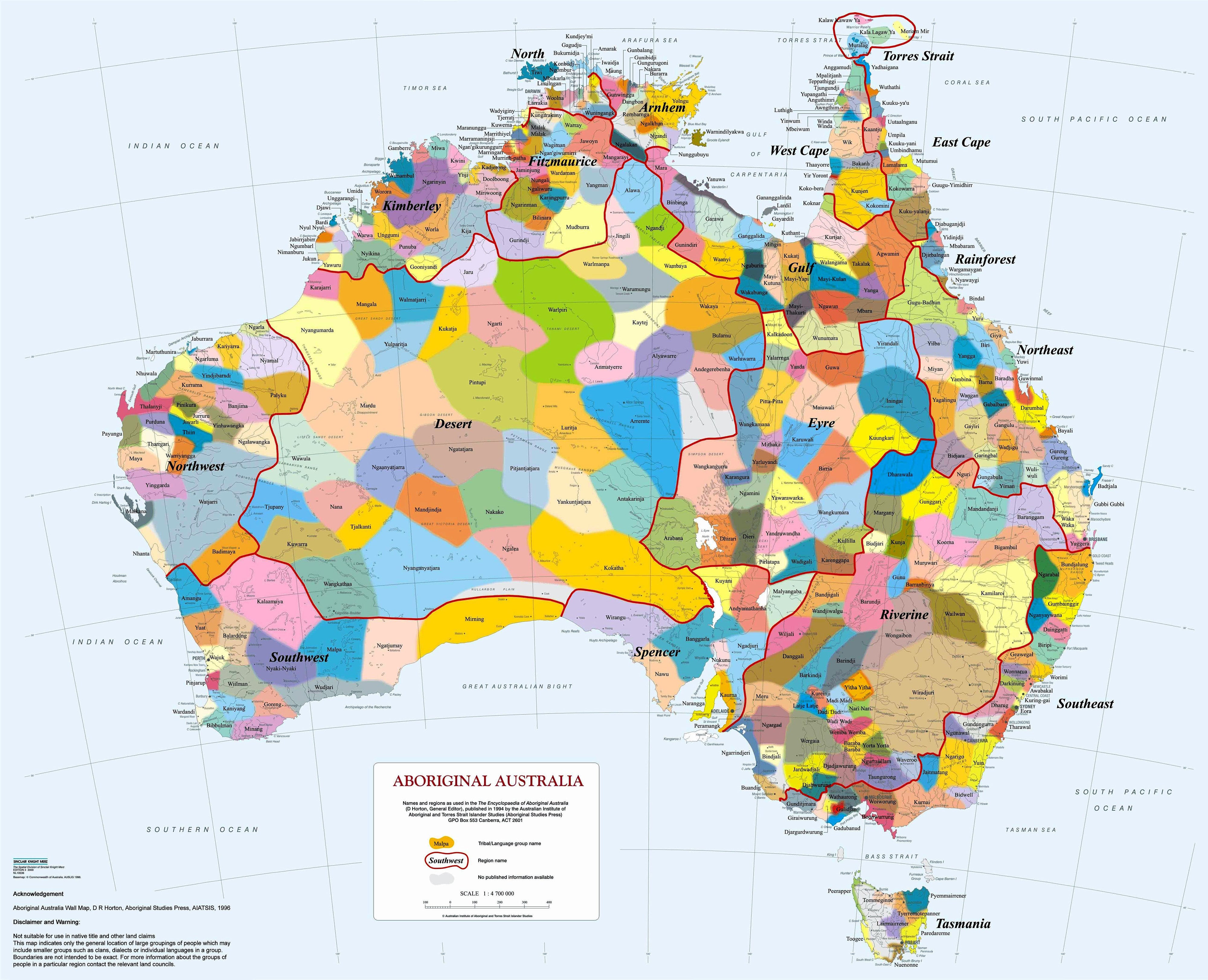 Indigenous Map of Australia