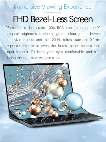 16 inch IPS Touch Dual Screen Metal Intel Core i7 10th Generation Laptop - MackTechBiz