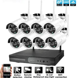 3MP H.265+ CCTV 8CH Wireless NVR kit 3MP Outdoor IR Night Vision IP WIFI Camera Security System Surveillance Kit - MackTechBiz