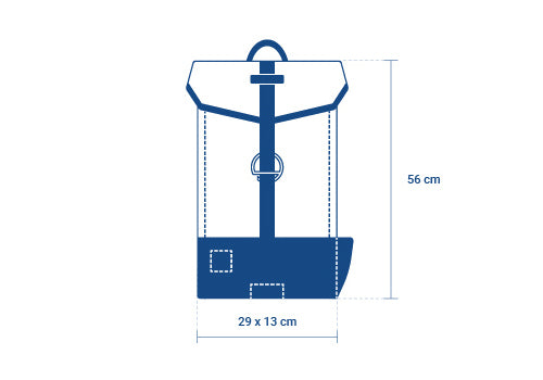 Größenvergleich Rucksack Dinghy