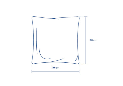 Größenvergleich Sofakissen 40x40cm
