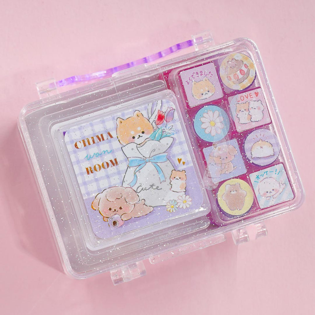 Kawaii Cute Puffy Stickers Sheet Crux *chima chima friends (05007)