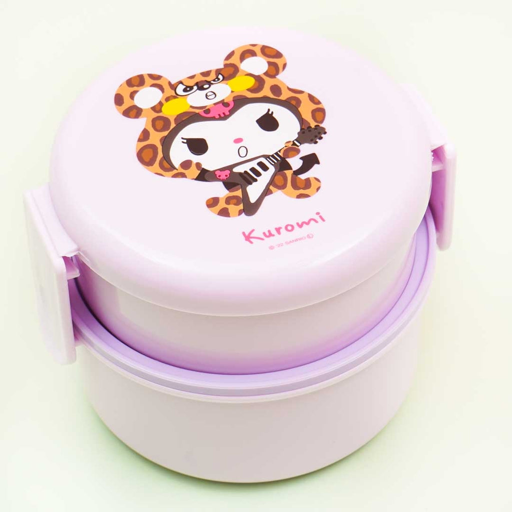  Kuromi Double Layer Lunch Box, Simple Lunch Box,  Antibacterial, Leak Proof, Food Freshness, 2 Tiers, Square Lunch Box,  Tableware Included, Bento Box, For Commuting to Work, Travel, Unisex : Home  