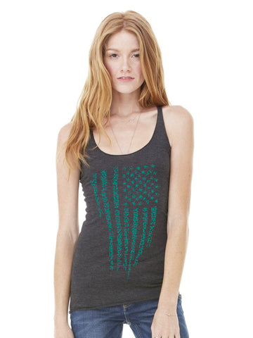 teal racerback tank