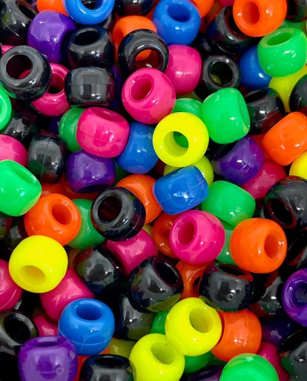 Rainbow Glitter Kandi Beads, 9mm Barrel Beads, Glitter Beads, Cute Kandi  Beads, Kawaii Kandi Beads for Bracelet, Cute Pony Beads 