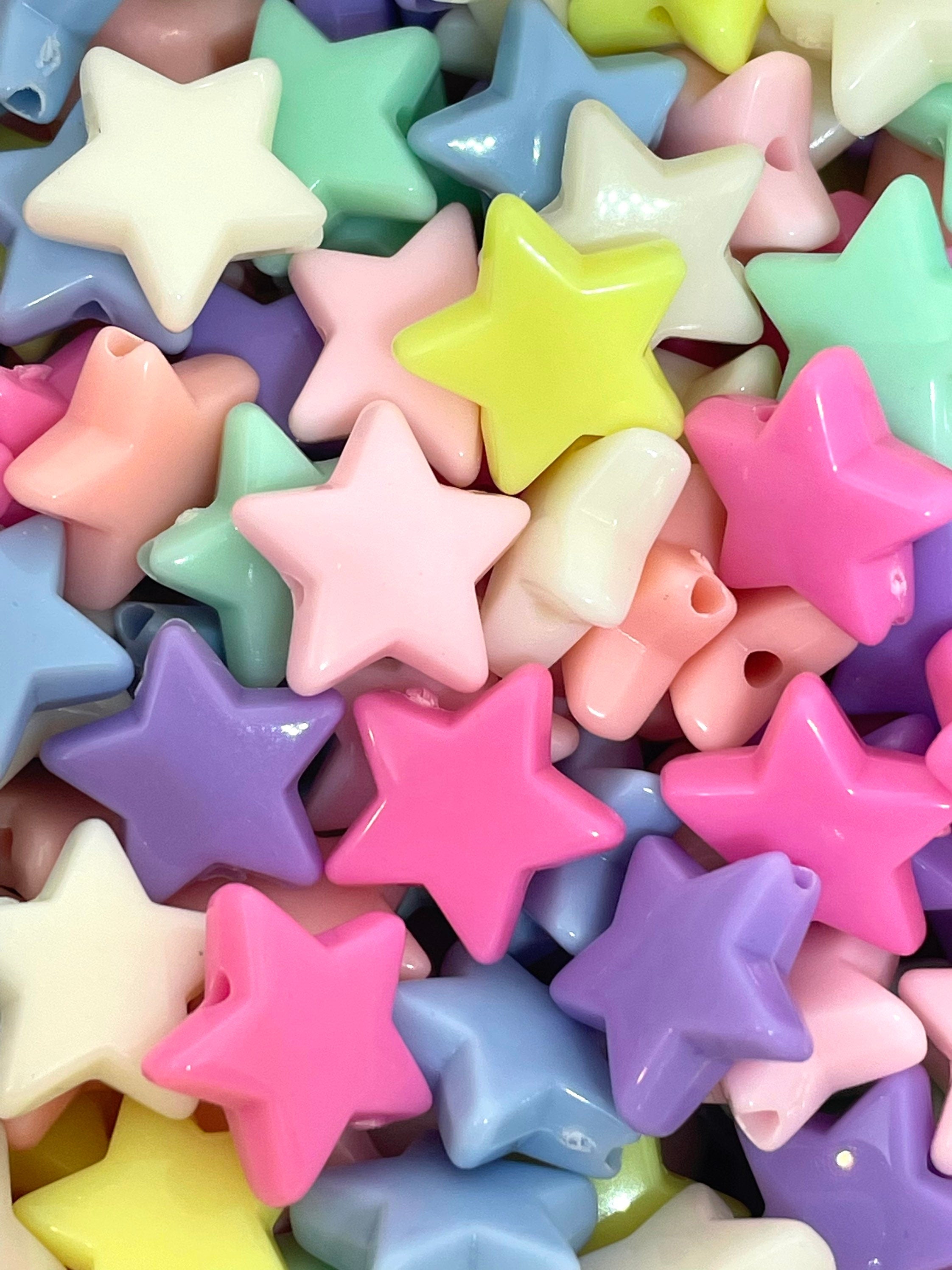 Frosted Star Beads, Kawaii Star Shaped Beads, Clear Star Beads for Jewelry  Making, Pastel Star Beads for Bracelet 