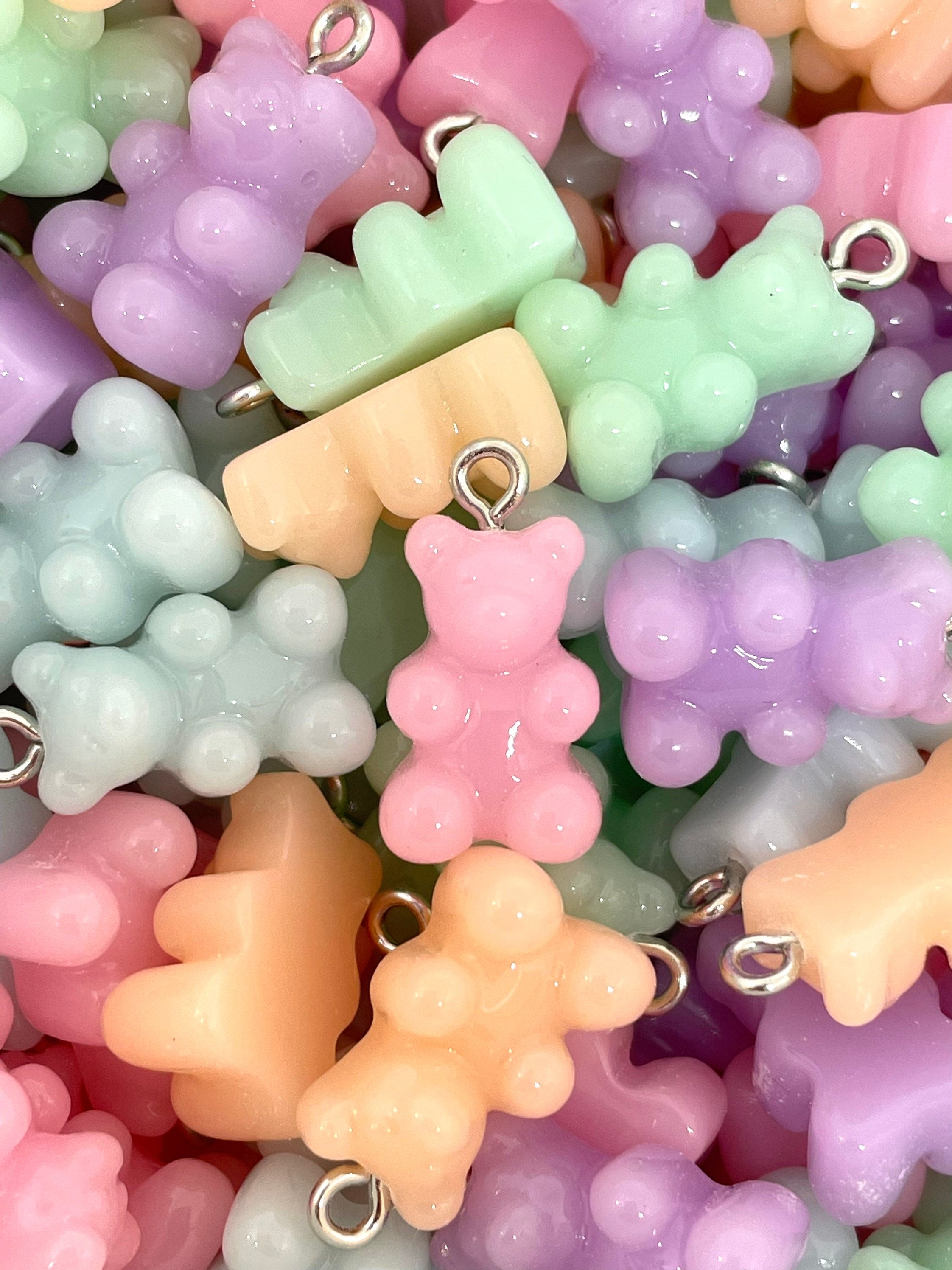 Cute Solid Colored Pastel Gummy Bear Beads (10mm x 16mm) – TinySupplyShop