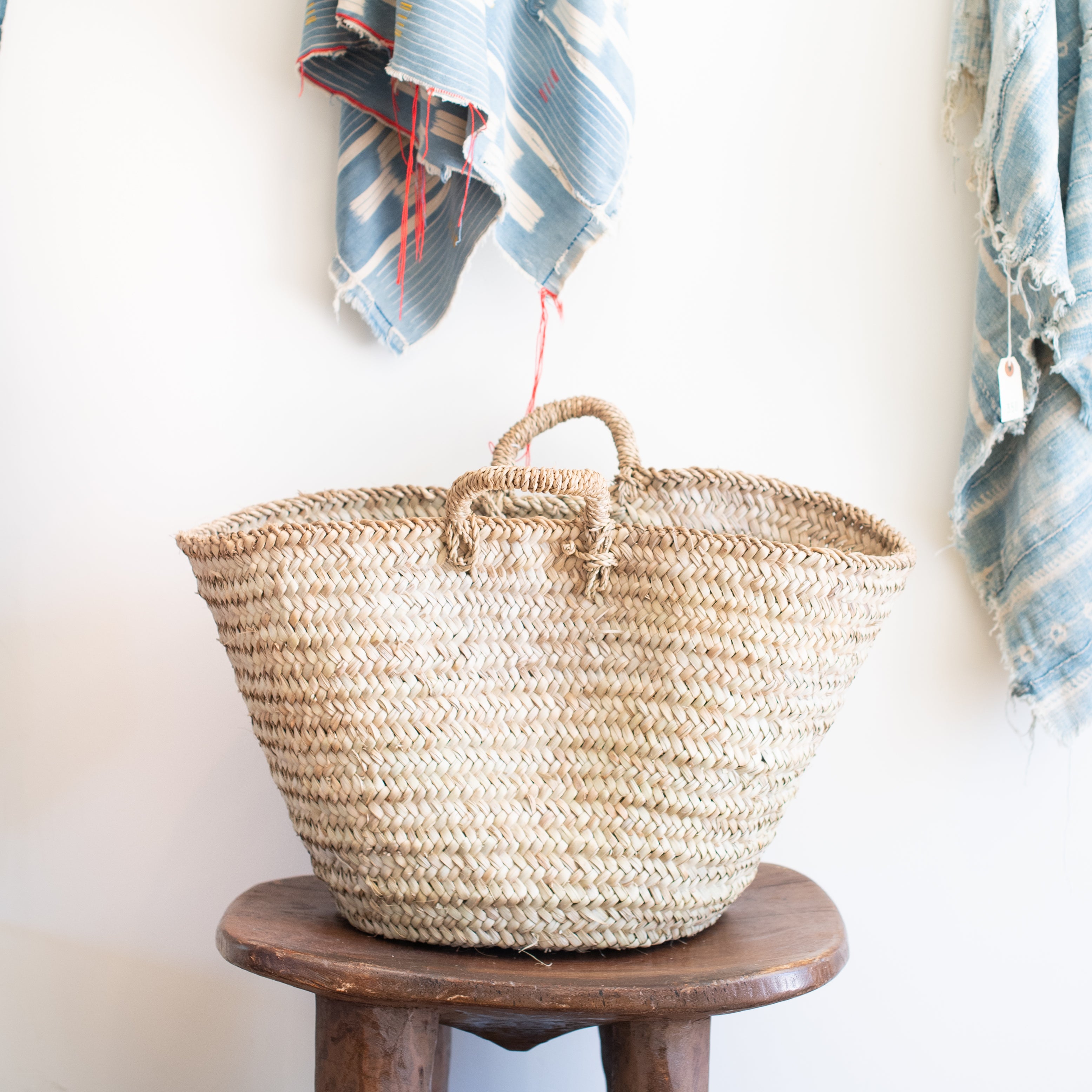 Moroccan Natural Woven Market Bag