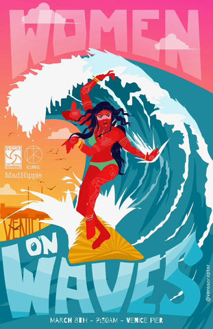 Poster for Women on Waves Paddle-Out Venice California 2024