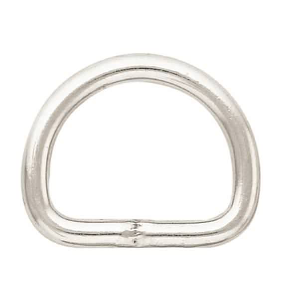 Saddle D-Ring with Clip Nickel Plated, 1 - Weaver Leather Supply