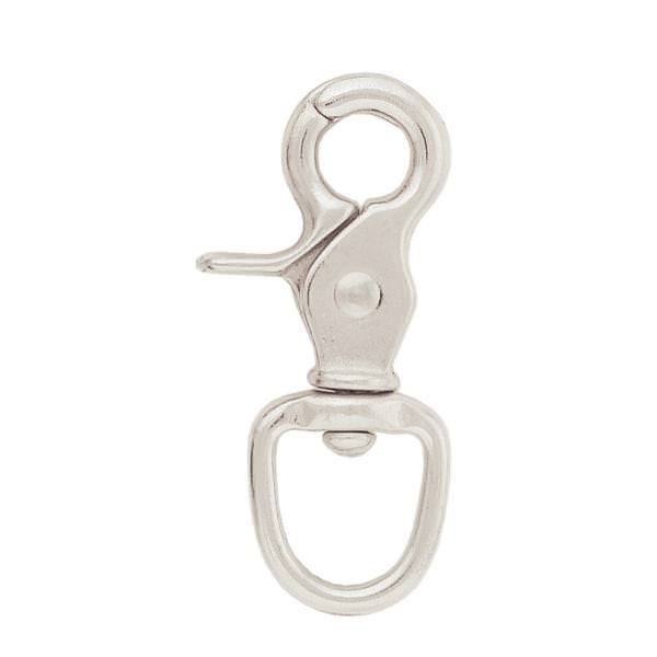 1/2 Nickel Plated Steel Swivel Eye Trigger Snap Hooks