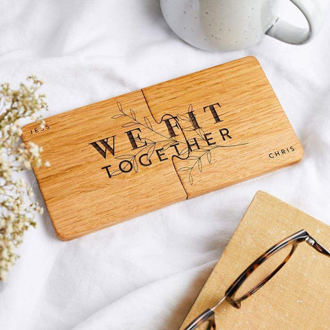  Personalised Wooden Coaster Jigsaw Set - Create Gift Love