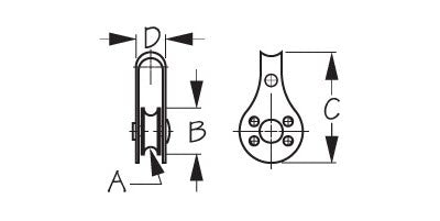 SeaLect 1/4" Stainless Steel Pulley