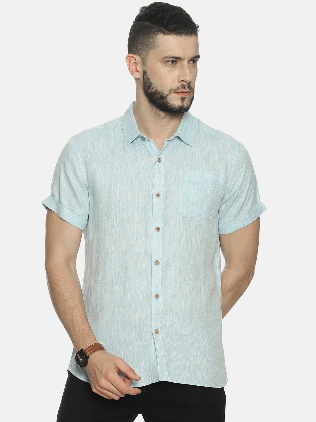 Shop Stylish Sky Blue Shirts for Men | Cool and Versatile