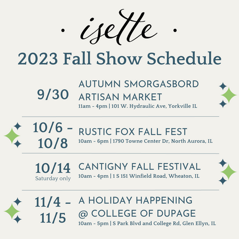 2023 Fall Show Schedule